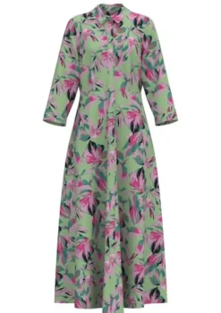Naisten Maksimekko YASSAVANNA LONG SHIRT DRESS Vihreä Kuosi>Y.A.S New