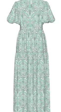 naisten mekko, YASBOTANICO SS ANKLE DRESS Vihreä Kuosi>Y.A.S Outlet