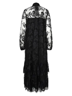 naisten mekko YASLACILLA LS LACE LONG DRESS, musta>Y.A.S Sale