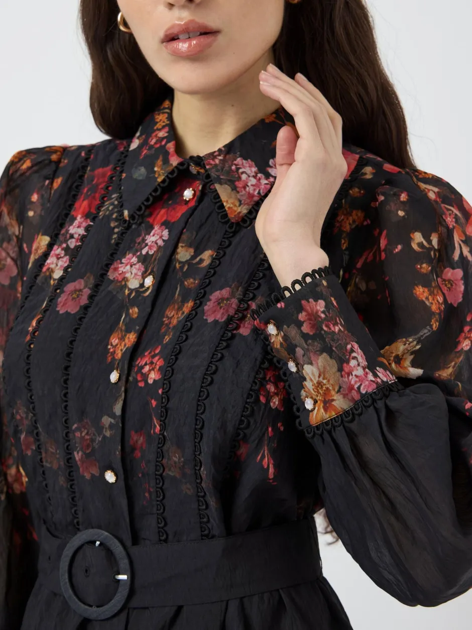 naisten mekko, YASROMANTICA LS LONG DRESS>Y.A.S