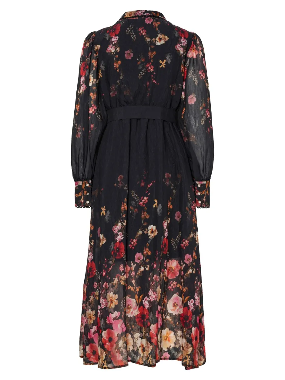 naisten mekko, YASROMANTICA LS LONG DRESS>Y.A.S