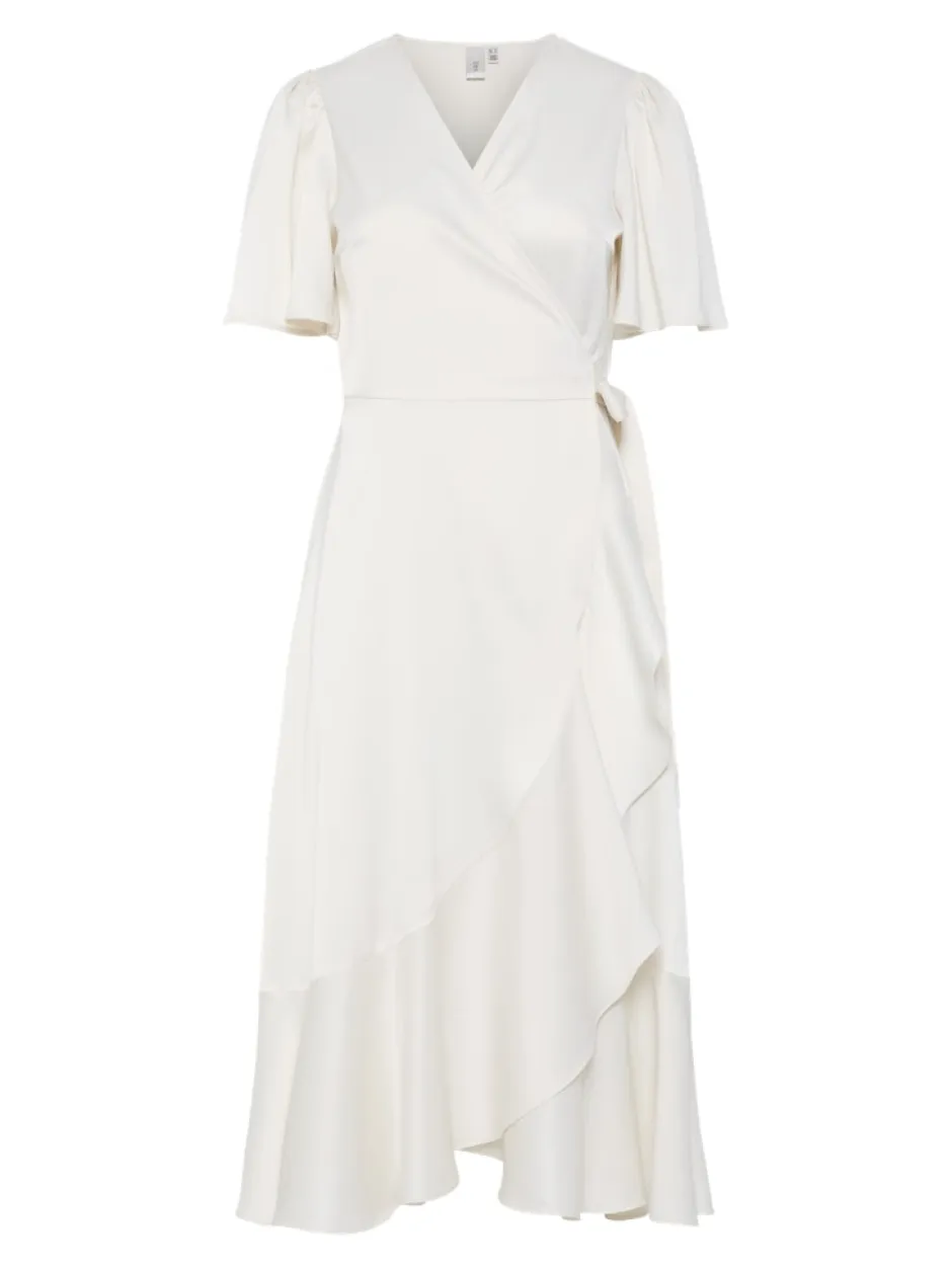 Naisten Mekko, YASTHEA 2/4 MIDI WRAP DRESS>Y.A.S Clearance