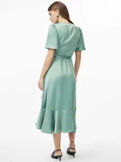 Naisten Mekko, YASTHEA 2/4 MIDI WRAP DRESS>Y.A.S