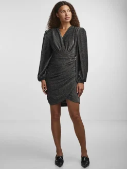 Naisten Mekko, YASTIKKA LS GLITTER DRESS NOOS>Y.A.S Hot