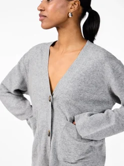 Naisten Neuletakki, YASEMILIE LS CARDIGAN KNIT S. NOOS Grafiitti><noscript><img width=