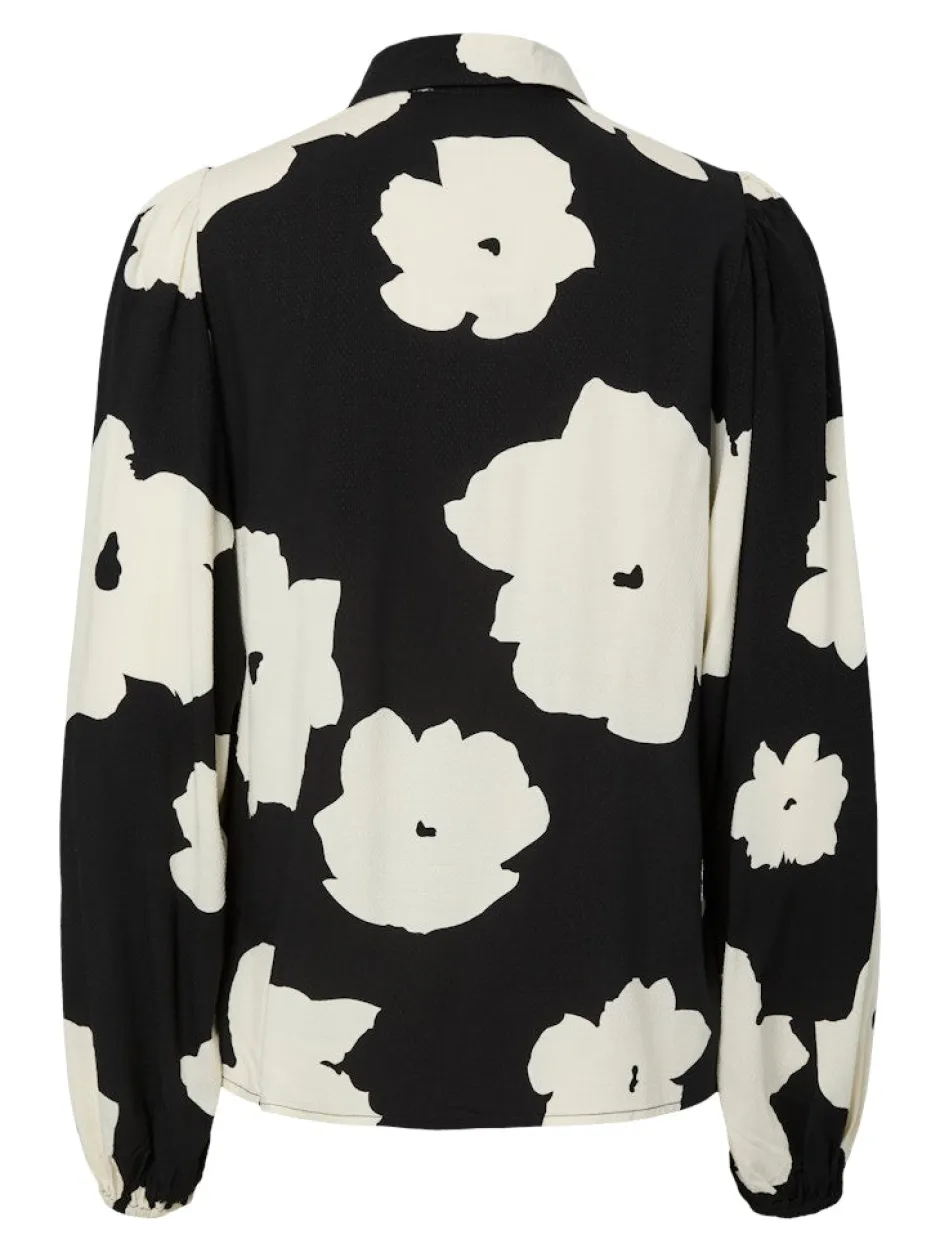 naisten paita, YASASINA LS SHIRT S Black Mille>Y.A.S Clearance