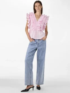 naisten paita, YASRUNA CS RUFFLE TOP><noscript><img width=