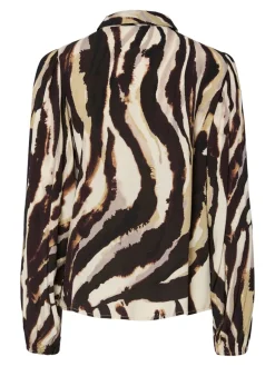 naisten paitapusero K Yasasina LS Shirt S. Noos, Sandshell Zebra print><noscript><img width=