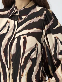 naisten paitapusero K Yasasina LS Shirt S. Noos, Sandshell Zebra print><noscript><img width=