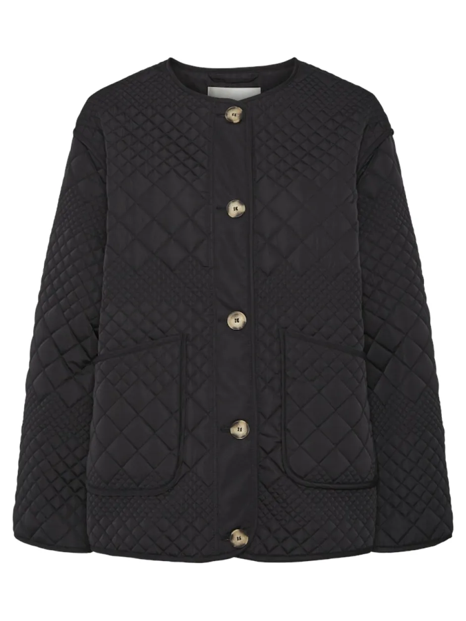 naisten tikkitakki YASLAURIE LS Padded Jacket S., musta>Y.A.S